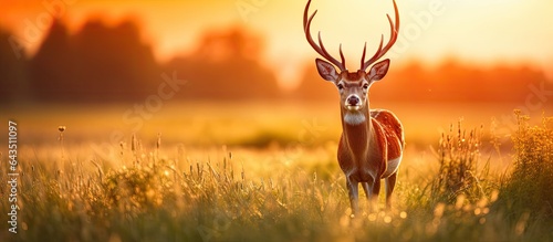 Buck with large antlers app...