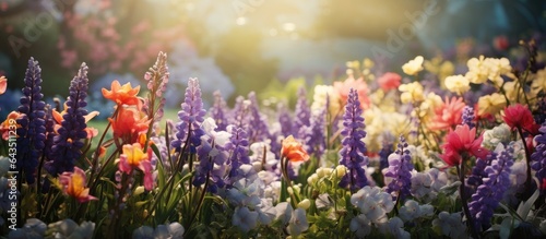 Blooming flowers in the garden