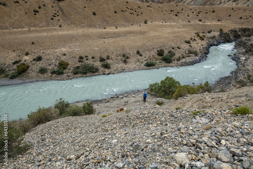 Trekking to Zanskar above the Tsarab Chu River, Ladakh, India