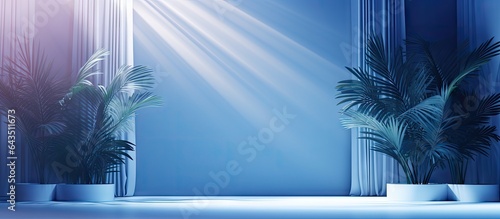 Studio background with blue...