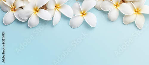 Frangipani flowers that are...