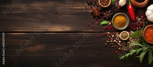 Various herbs spices and ol...