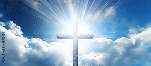 Blue sky with a cross digit...
