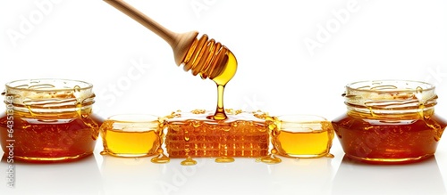 Sweet honey collage on whit...