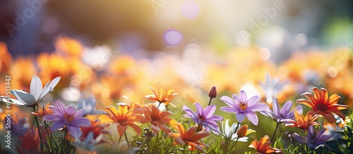 Blooming flowers in the garden