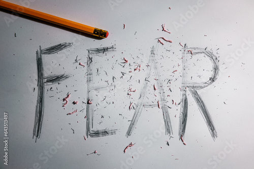 Tableau sur toile overcome fear and anxiety concept