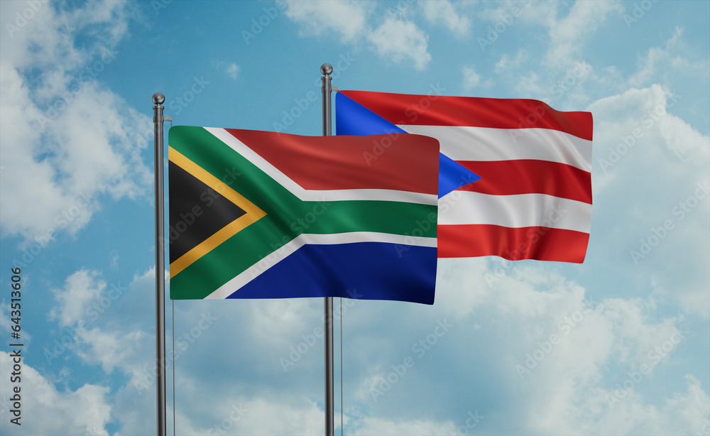 Puerto Rico and South Africa flag