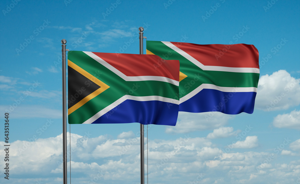 Two South Africa flag Two South Africa flag