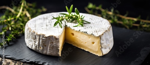 Moldy cheese with thyme on ...