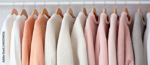 Sweaters in pastel colors h...
