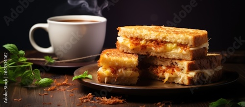 Tea and a sandwich made wit...