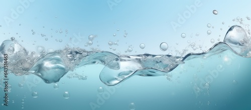 Clear water surface with ripples and bubbles Abstract summer background with water waves in sunlight Copy space available Moisturizer tonic emulsion photo