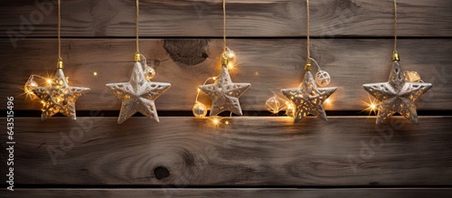Christmas card with wood ba...