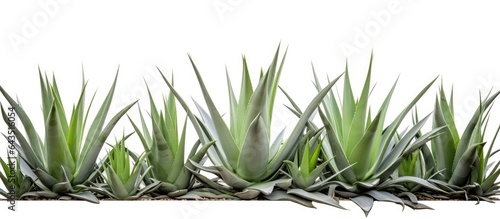 Agave hurters a succulent from the Asparagaceae family in a cutout form Ideal backdrop for plant themes with space for text photo