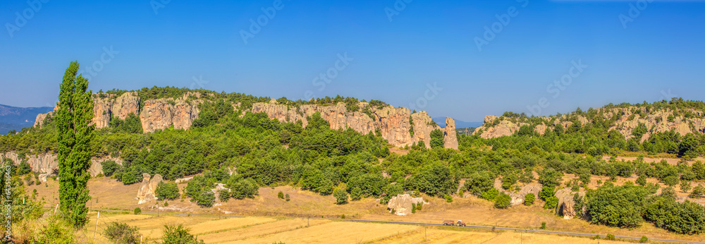 Panarama, beautiful view of the valley near the cave city of Madas, Turkey