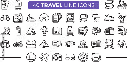 Traveling icons design 32px