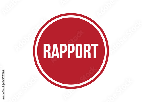 rapport red vector banner illustration isolated on white background