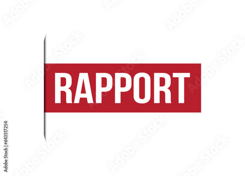 rapport red vector banner illustration isolated on white background