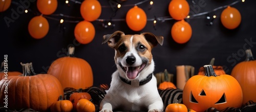 Adorable Jack Russell dog a...