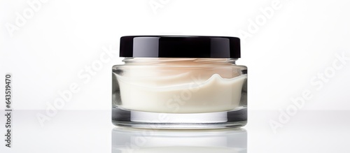 White isolated jar of face ...