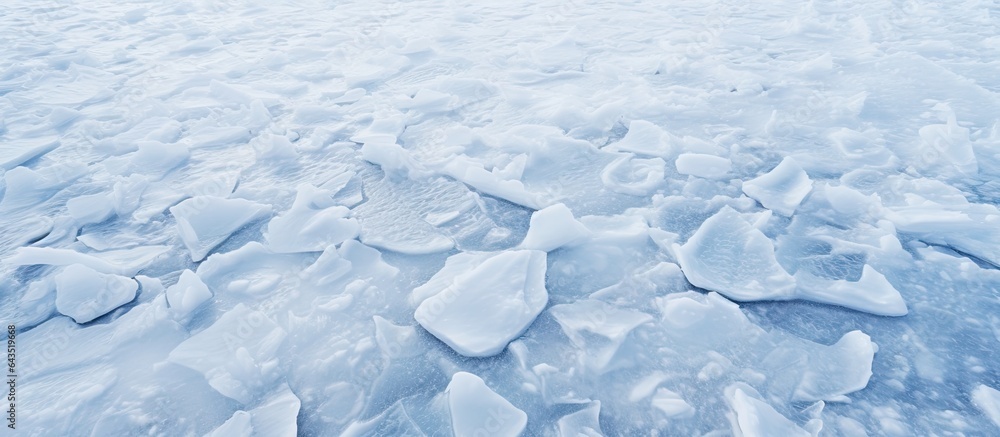 High quality photo of frozen snow on a natural textured seashore with copy space High quality photo of frozen snow on a natural textured seashore with copy space