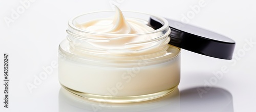 White isolated jar of face ...