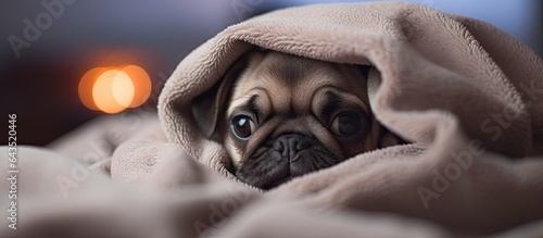 Text space empty as pug pup...