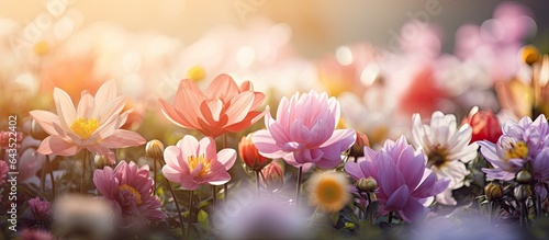 Blooming flowers in the garden