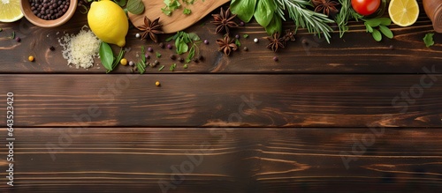 Various herbs spices and ol...