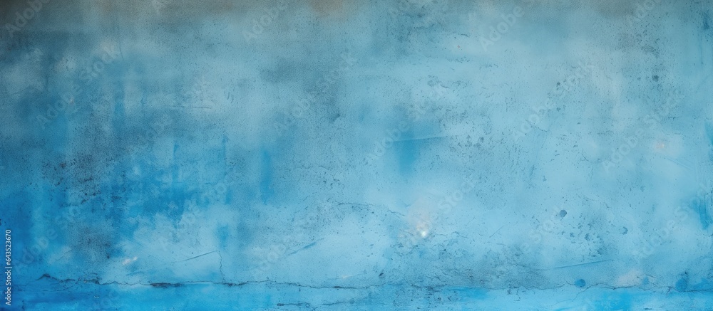 Textured abstract of old blue wall background with copy space