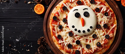 Christmas themed pizza with...
