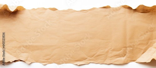 Torn edge of kraft paper on...