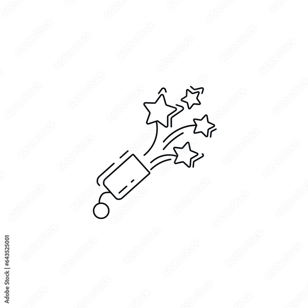 Confetti Line Icon. confetti thin line icon. Confetti Line Icon. confetti thin line icon.