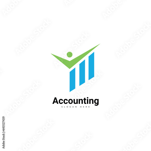 Accounting logo art design vector template for company.
