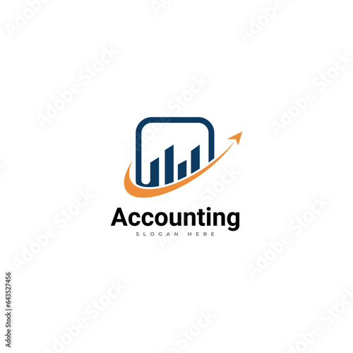 Accounting logo art design vector template for company.
