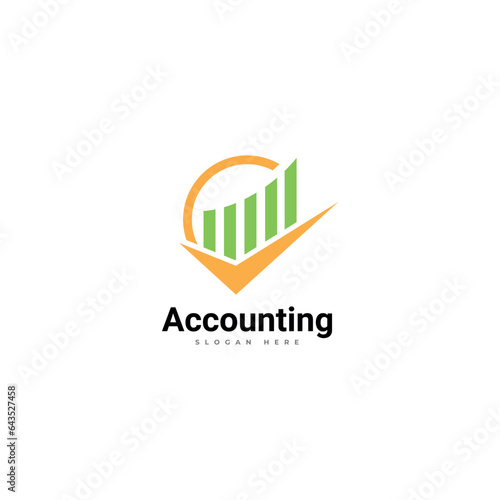 Accounting logo art design vector template for company.