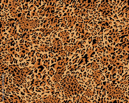 Leopard print pattern seamless background and printing or home decorate and more.