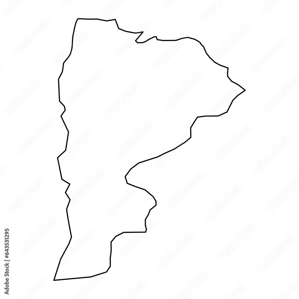 Balqa governorate map, administrative division of Jordan.