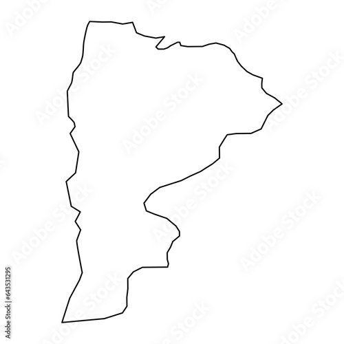 Balqa governorate map, administrative division of Jordan.