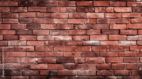 A red-painted brick wall's texture, suitable as a backdrop or wallpaper.