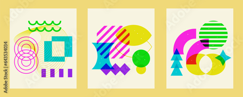Geometry print collage. Abstract geometric set © Artrise Stocker
