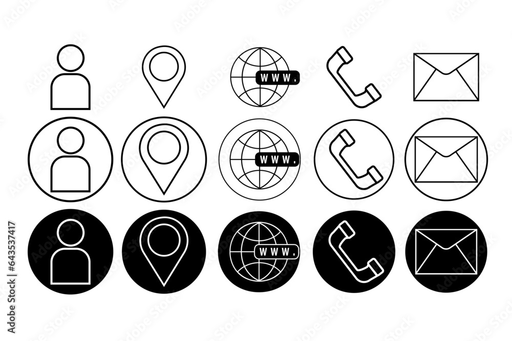 Fototapeta premium Contact icon vector