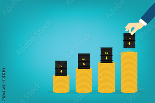 Rising oil prices. Gas, fuel, gasoline prices.	