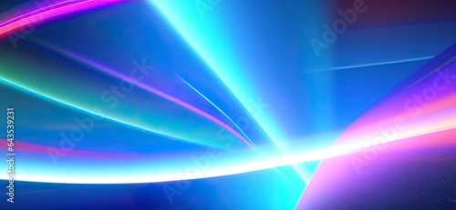 Abstract futuristic background with blurry glowing wave and neon lines. Spiritual energy concept