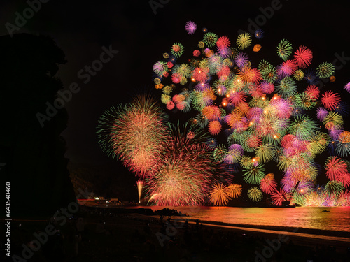 fireworks on the Kumano ,Japna photo
