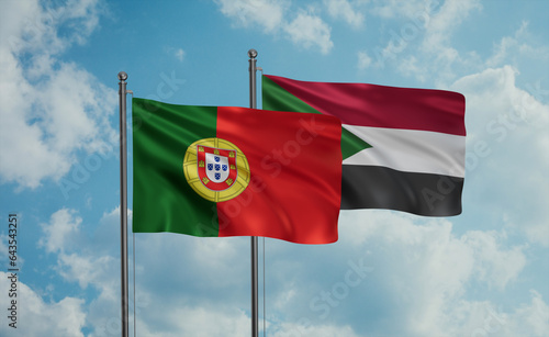 Sudan and Portugal flag photo