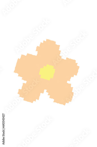 Orange flower pixel