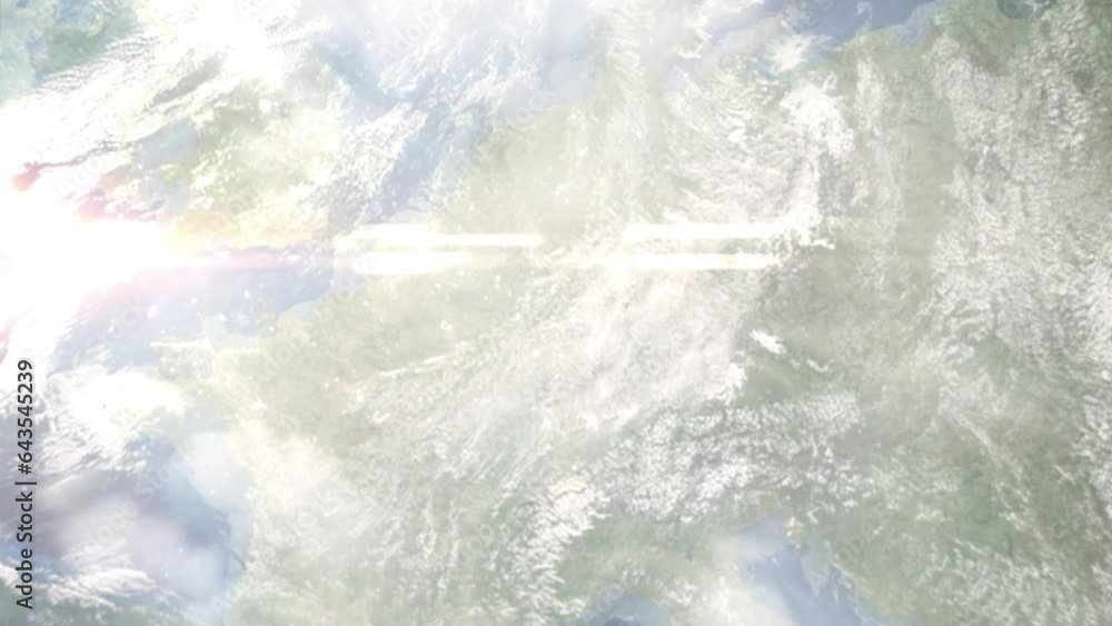 Zoom in from space and focus on Idar-Oberstein, Germany. 3D Animation. Background for travel intro. Elements of this image furnished by NASA Zoom in from space and focus on Idar-Oberstein, Germany. 3D Animation. Background for travel intro. Elements of this image furnished by NASA