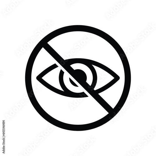no Eye icon. avoid eye contact. 