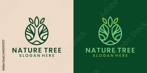 natural leaf logo design inspirations